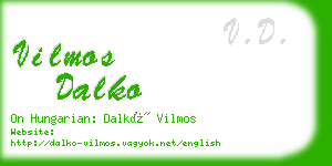 vilmos dalko business card